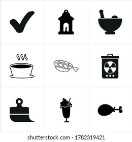 Mixed themed icon sets on white background.