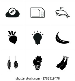 Mixed themed icon sets on white background.