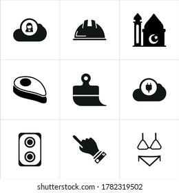 Mixed themed icon sets on white background.