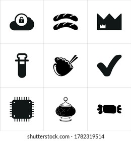 Mixed themed icon sets on white background.