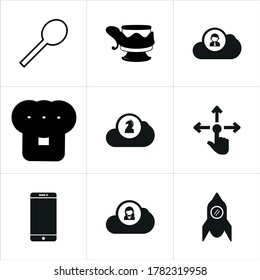 Mixed themed icon sets on white background.