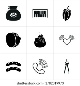 Mixed themed icon sets on white background.