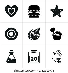 Mixed themed icon sets on white background.