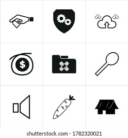 Gemischte Symbole setzen auf weißem Hintergrund.