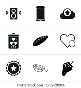 Mixed themed icon sets on white background.