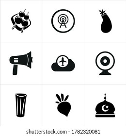 Mixed themed icon sets on white background.