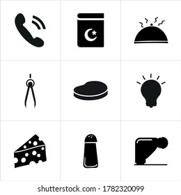 Mixed themed icon sets on white background.