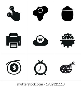 Mixed themed icon sets on white background.