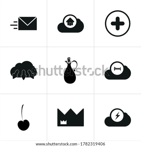 Mixed themed icon sets on white background.