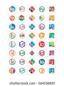 mixed typography alphabet typeset typeface logotype font image vector icon set