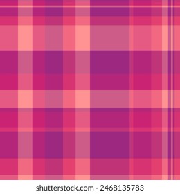 Mixed vector background pattern, hunter plaid tartan texture. Fade check fabric textile seamless in pink and red color.