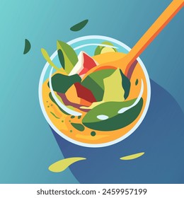 Ensaladera de verduras mixtas Vector