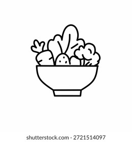 Ensaladera de verduras mixta Vector