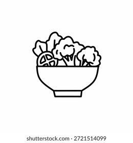 Ensaladera de verduras mixta Vector