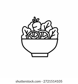 Ensaladera de verduras mixta Vector