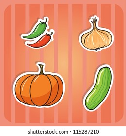mixed vegetables on a textured background