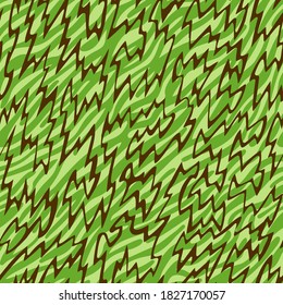 Mixed zebra striped lines fur skin print texture and zig zag lines seamless pattern. Animal background. Abstract curved lines ornament. Geometric shapes. Good for textile, fabric, fashion design.