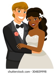 Mixed-race Couple Getting Married