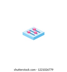 Mixer 3D flat isometric icon symbol. Flat creative illustration idea.