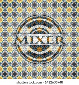 Mixer arabic emblem. Arabesque decoration.