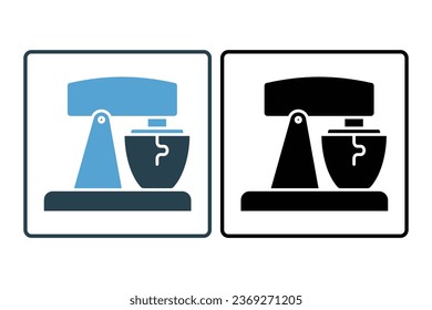 Mixer or Blender Icon. Icon related to kitchen tool. Suitable for web site design, app, user interfaces. Solid icon style. Simple vector design editable