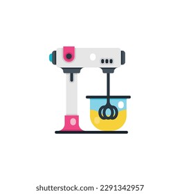 Mixer blender, kitchenware flat icons. Vector illustration. Isolated icon suitable for web, infographics, interface and apps.