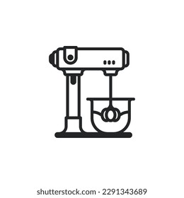 Mixer blender, kitchenware outline icons. Vector illustration. Isolated icon suitable for web, infographics, interface and apps.