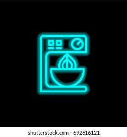 Mixer blue glowing neon ui ux icon. Glowing sign logo vector