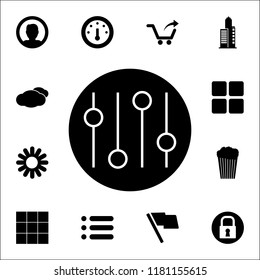 mixer buttons in a circle icon. web icons universal set for web and mobile