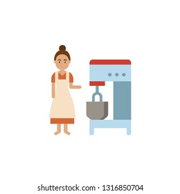 Mixer, cake, bakery color icon. Element of color bakery illustration. Premium quality graphic design icon. Signs and symbols collection icon for websites, web design, mobile app