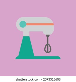 Mixer Cartoon Flat Vector Illustration