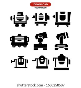Mixer-Zementsymbol oder -Logo einzeln auf Zeichen Vektorillustration - Kollektion hochwertiger, schwarzer Vektorsymbole
