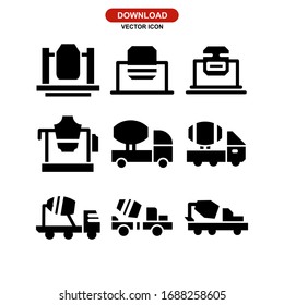 mixer cement icon or logo isolated sign symbol vector illustration - Collection of high quality black style vector icons
