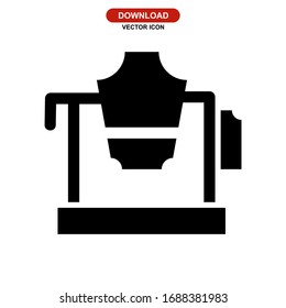 mixer cement icon or logo isolated sign symbol vector illustration - high quality black style vector icons
