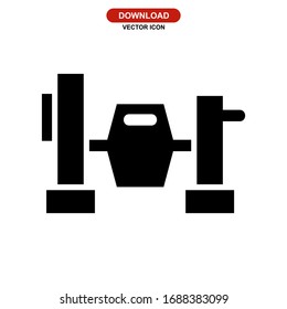 mixer cement icon or logo isolated sign symbol vector illustration - high quality black style vector icons

