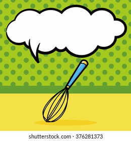 Mixer color doodle, speech bubble