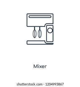 Mixer concept line icon. Linear Mixer concept outline symbol design. This simple element illustration can be used for web and mobile UI/UX.