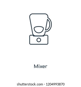 Mixer concept line icon. Linear Mixer concept outline symbol design. This simple element illustration can be used for web and mobile UI/UX.