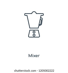 Mixer concept line icon. Linear Mixer concept outline symbol design. This simple element illustration can be used for web and mobile UI/UX.