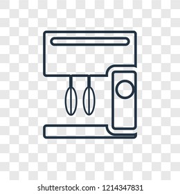 Mixer concept vector linear icon isolated on transparent background, Mixer concept transparency concept in outline style
