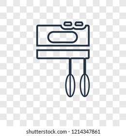 Mixer concept vector linear icon isolated on transparent background, Mixer concept transparency concept in outline style