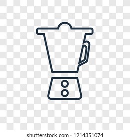 Mixer concept vector linear icon isolated on transparent background, Mixer concept transparency concept in outline style