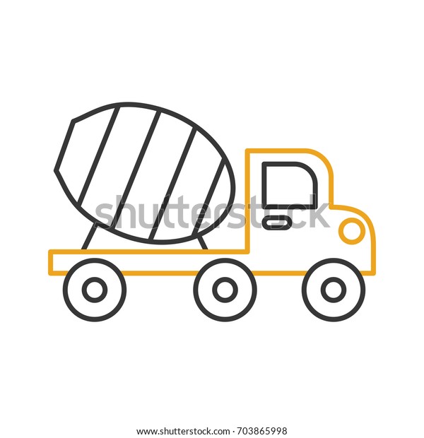 mixer construction\
vehicle isolated icon