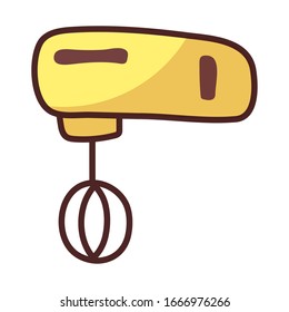 mixer cooking on white background vector illustration design