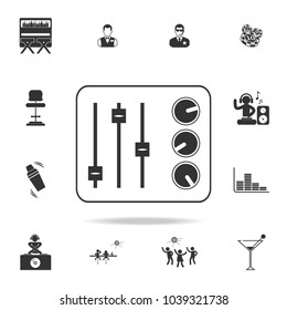 Mixer desk icon. Detailed set of night club and disco icons. Premium quality graphic design. One of the collection icons for websites, web design, mobile app on white background