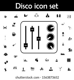 Mixer desk icon. Disco icons universal set for web and mobile