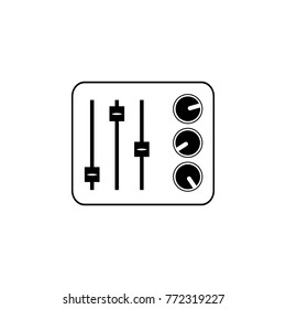 Mixer desk icon. Night club icon. Element of place of entertainment icon. Premium quality graphic design. Signs, outline symbols collection icon for websites, web design, mobile on white background