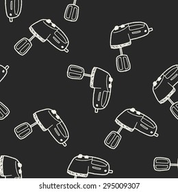 mixer doodle seamless pattern background