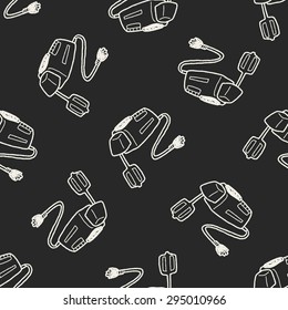 mixer doodle seamless pattern background