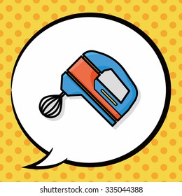 Mixer doodle, speech bubble